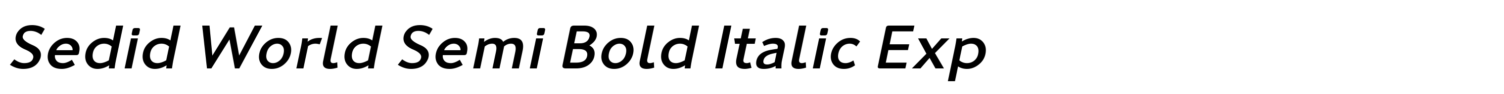 Sedid World Semi Bold Italic Exp